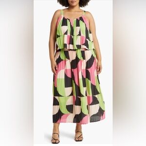 Chic Colorful Geometric Dress